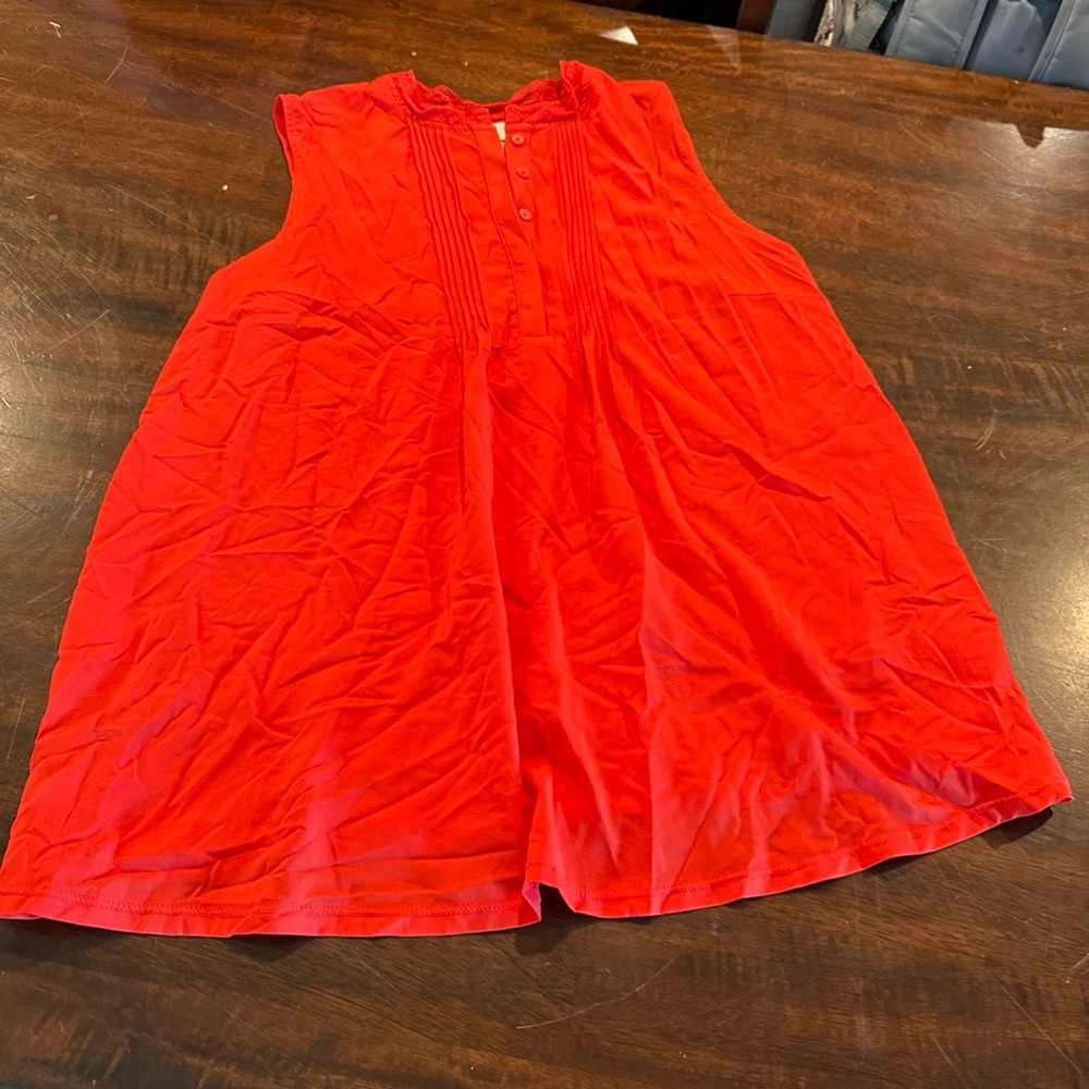 A.N.D. Bright Orange/Red Blouse Top Women’s Size Large